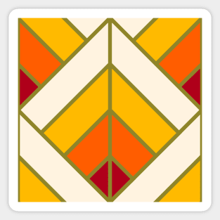 Geometric Pattern: Art Deco Diamond: Sunset Sticker